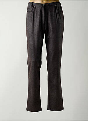 Pantalon droit stretch taille normale noir GUY DUBOUIS femme