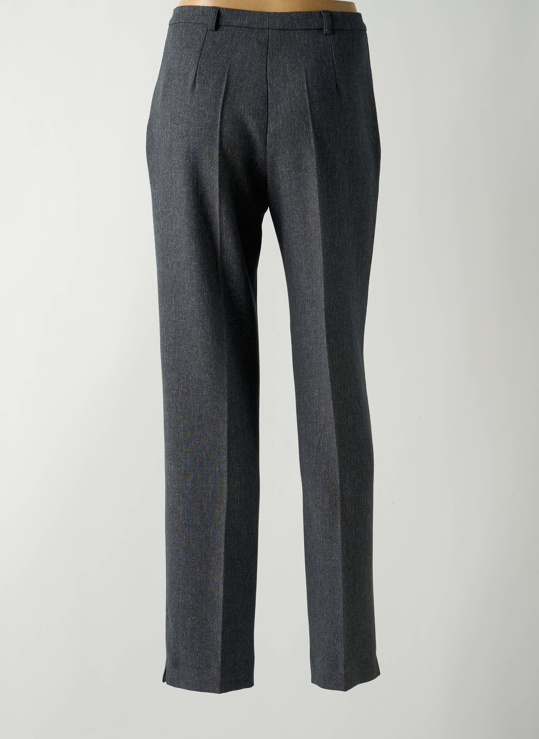 Pantalon droit fermeture zippée sous rabat boutonné taille normale gris GUY DUBOUIS femme