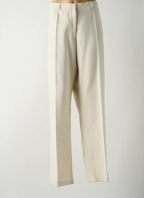 Pantalon droit beige GUY DUBOUIS pour femme