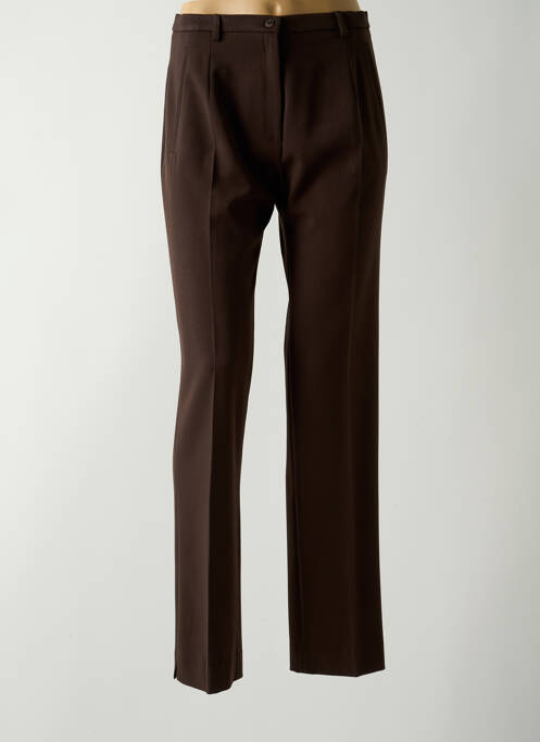 Pantalon droit marron GUY DUBOUIS pour femme