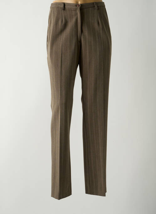 Pantalon droit marron GUY DUBOUIS pour femme