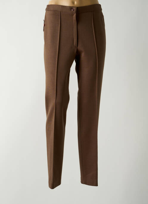 Pantalon droit marron GUY DUBOUIS pour femme