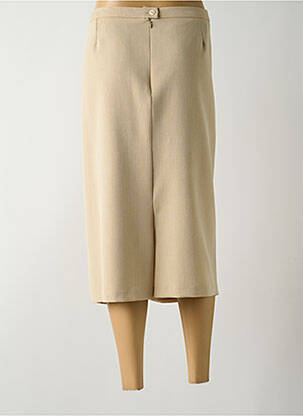 Jupe mi-longue coupe droite beige LISA CHESNAY femme