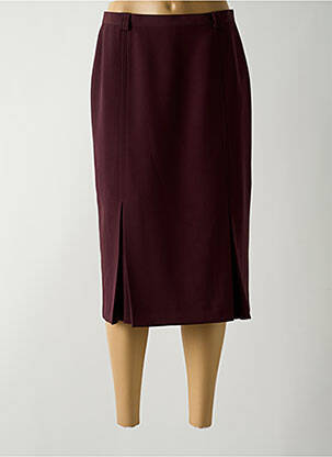Jupe mi-longue taille à pinces rouge COSTURA 40 femme