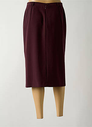 Jupe mi-longue taille à pinces rouge COSTURA 40 femme