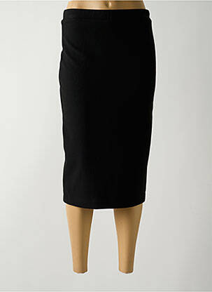Jupe mi-longue stretch noir GUY DUBOUIS femme
