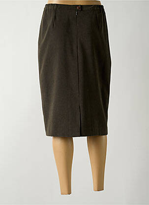 Jupe mi-longue taille haute vert GUY DUBOUIS femme
