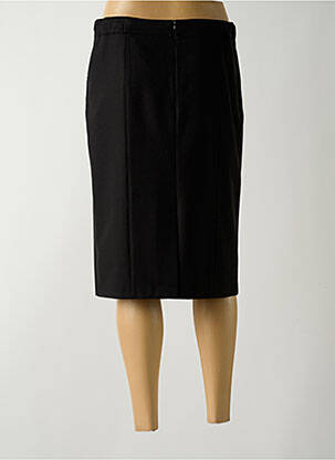 Jupe mi-longue coupe droite noir GRIFFON femme