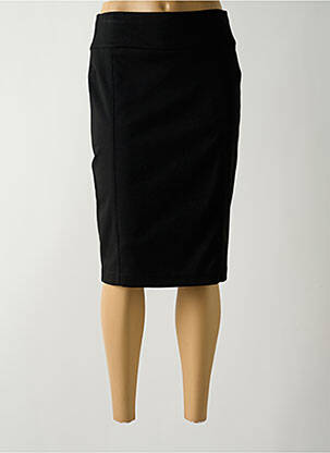 Jupe mi-longue stretch noir GUY DUBOUIS femme