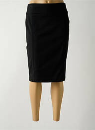 Jupe mi-longue coupe droite noir GUY DUBOUIS femme