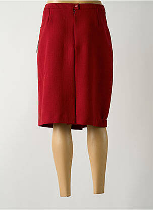 Jupe mi-longue taille haute rouge GUY DUBOUIS femme