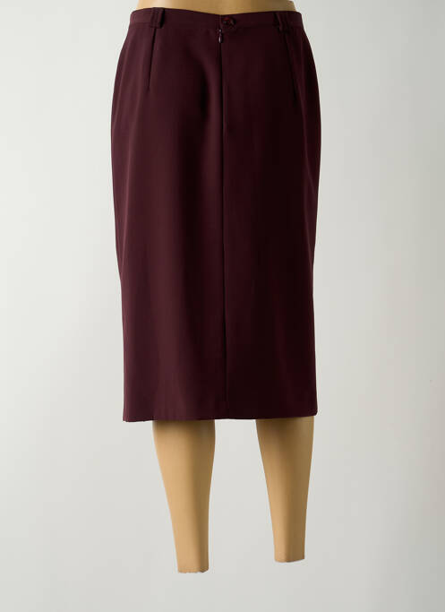 Jupe mi-longue taille à pinces rouge COSTURA 40 femme