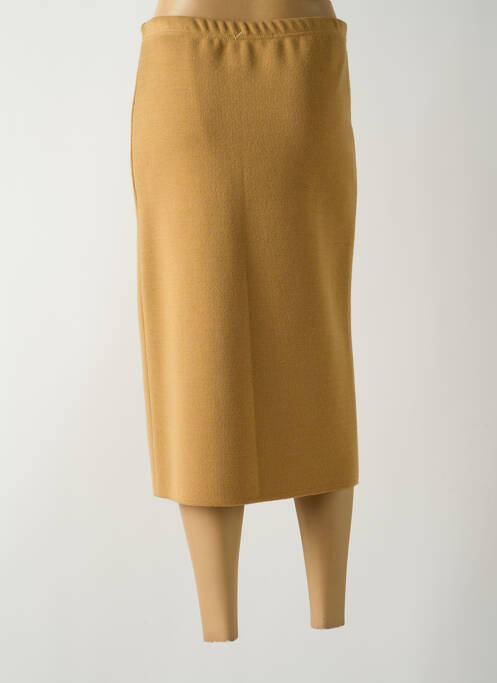 Jupe mi-longue beige GUY DUBOUIS pour femme