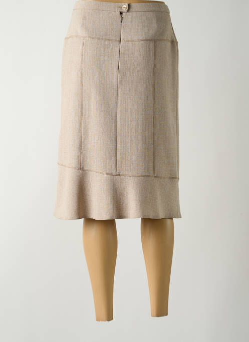 Jupe mi-longue beige GUY DUBOUIS pour femme