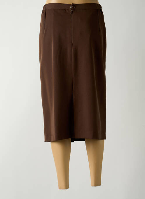 Jupe mi-longue marron COSTURA 40 pour femme