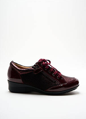 Chaussures de confort semi compensé talon plat jusqu'à 3cm rouge SWEET femme