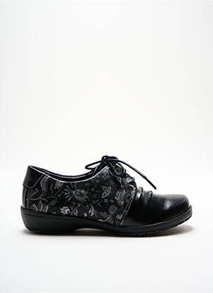 Derbies tissage satiné talon plat jusqu'à 3cm noir SUAVE femme
