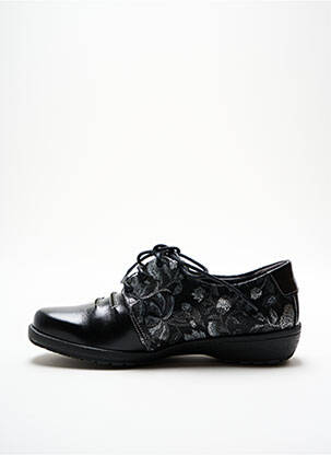Derbies tissage satiné talon plat jusqu'à 3cm noir SUAVE femme