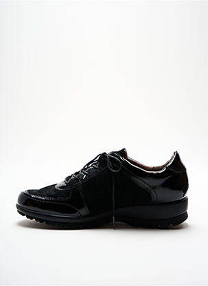 Baskets matière lisse talon plat jusqu'à 3cm noir SWEET femme