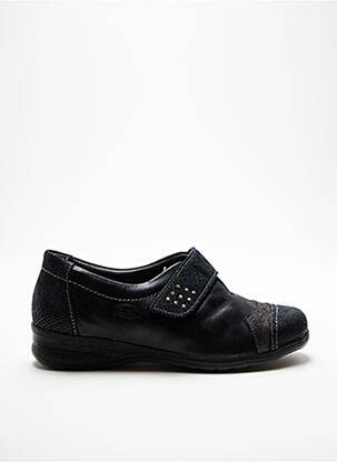 Chaussures de confort semi compensé talon plat jusqu'à 3cm noir SWEDI femme