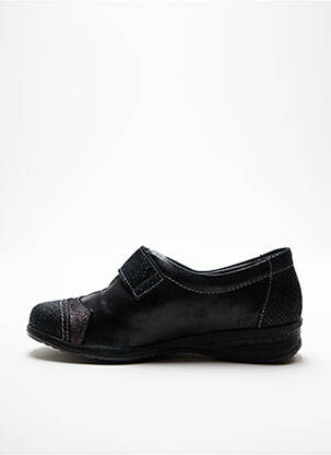 Chaussures de confort semi compensé talon plat jusqu'à 3cm noir SWEDI femme
