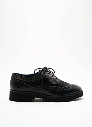 Derbies tissage satiné talon plat jusqu'à 3cm noir KARSTON femme