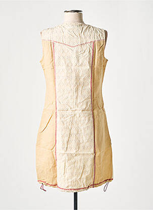 Robe mi-longue sans manche sans manche beige VIRGINIE & MOI femme