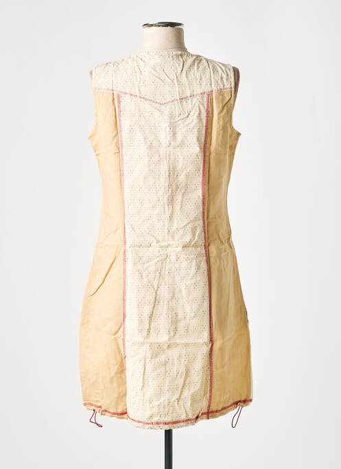 Robe mi-longue sans manche sans manche beige VIRGINIE & MOI femme