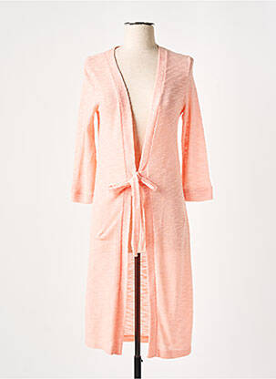 Robe de chambre col v rose EGATEX femme