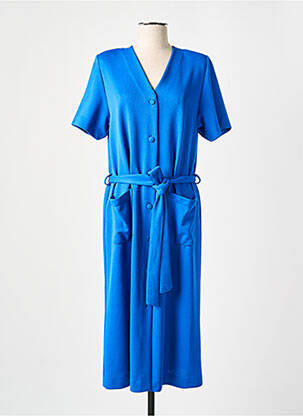 Robe de chambre col v bleu EGATEX femme