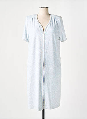 Robe de chambre fermeture zippée sur le devant bleu EGATEX femme