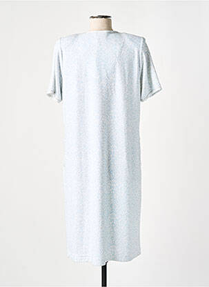 Robe de chambre fermeture zippée sur le devant bleu EGATEX femme