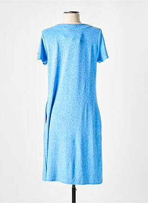 Robe de chambre col v bleu EGATEX femme