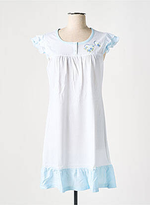 Chemise de nuit sérigraphie blanc GLORIA BARONI femme
