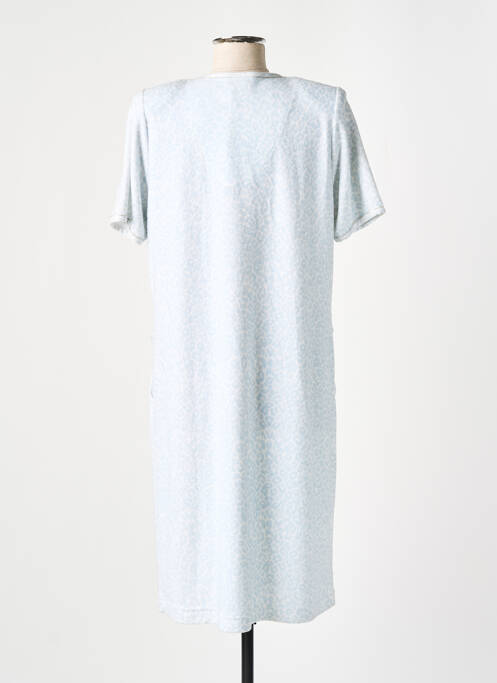 Robe de chambre fermeture zippée sur le devant bleu EGATEX femme