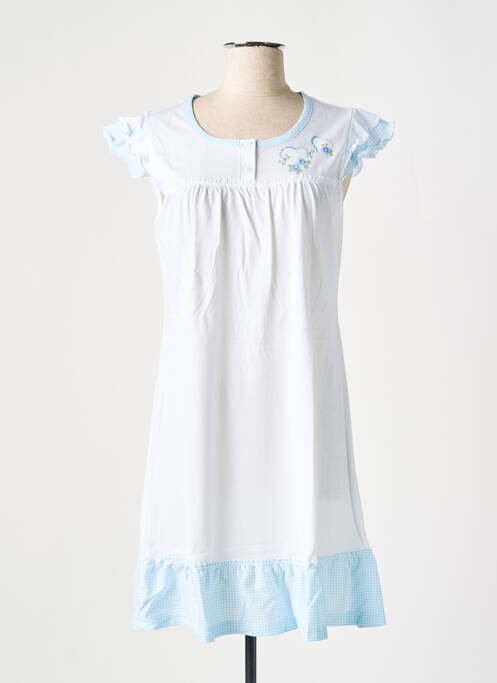 Chemise de nuit sérigraphie blanc GLORIA BARONI femme
