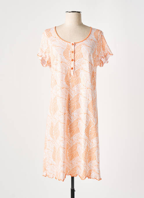 Chemise de nuit orange BARANDI pour femme