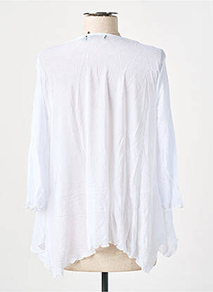 Gilet manches longues stretch blanc VIRGINIE & MOI femme