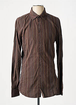 Chemise manches longues marron BRAY STEVE ALAN pour homme