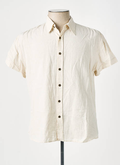 Chemise manches courtes beige BSA pour homme