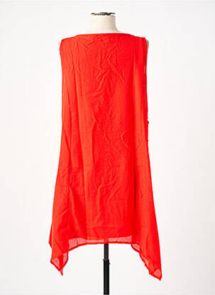 Robe mi-longue coupe fluide sans manche rouge VIRGINIE & MOI femme