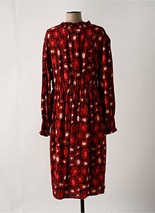 Robe mi-longue coupe fluide manches longues rouge COMPAÑIA FANTASTICA femme