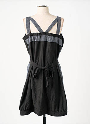 Robe mi-longue sans manche sans manche noir L33 femme