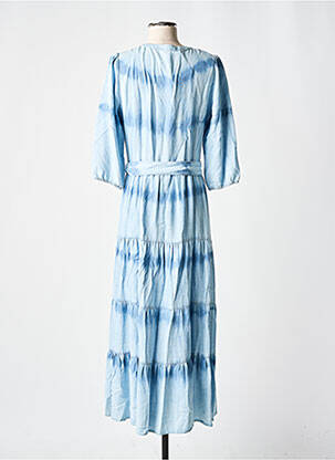 Robe longue manches longues manches longues bleu K-DESIGN femme