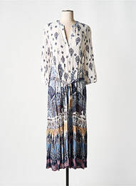 Robe longue manches longues manches longues bleu IVKO femme