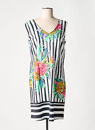 Robe mi-longue sans manche sans manche noir DOLCEZZA femme