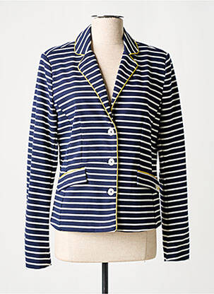 Veste casual col tailleur bleu REVER MILE femme