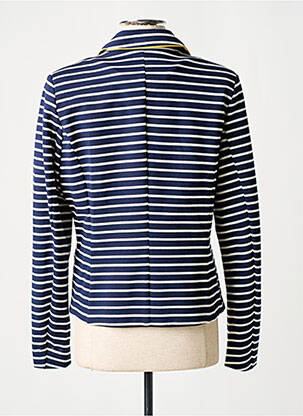 Veste casual col tailleur bleu REVER MILE femme