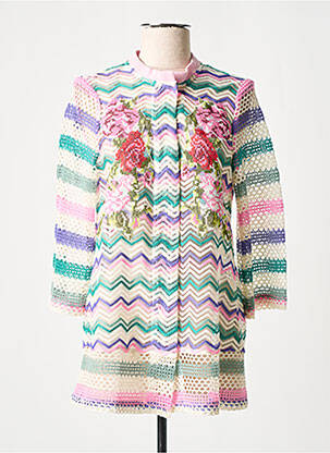 Veste casual col rond rose POUPÉE CHIC BY MERCEDES DE MIGUEL femme