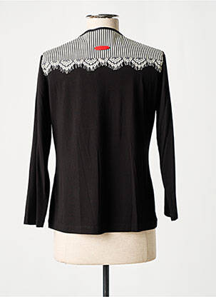 Veste casual col rond noir POUPÉE CHIC BY MERCEDES DE MIGUEL femme